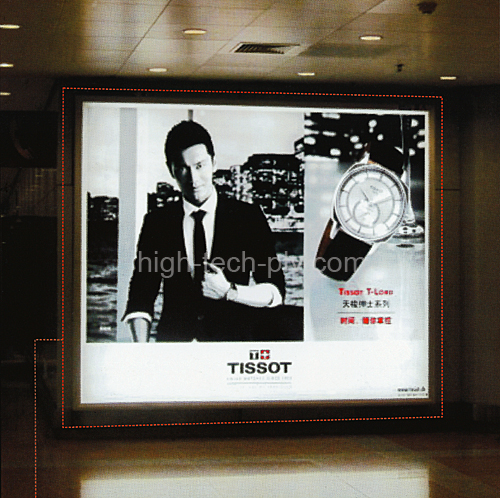 cadre affiche - éclairage led pour une publicité de montres